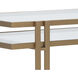 Lizette 43.75 X 19.25 inch Clear / Gold Desk